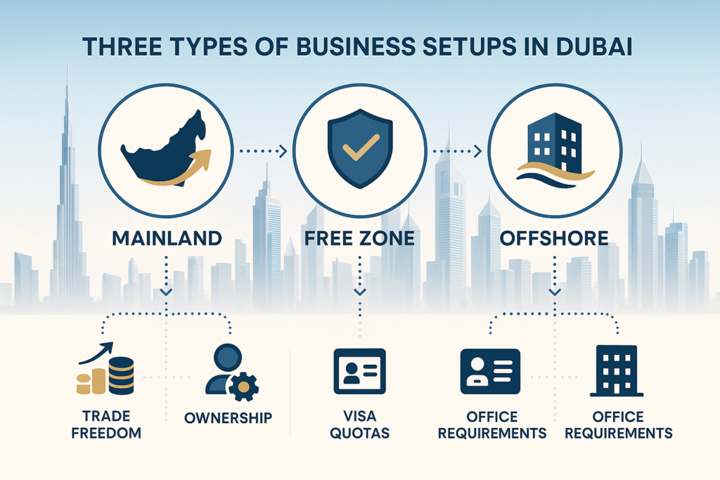 types of business setup in Dubai