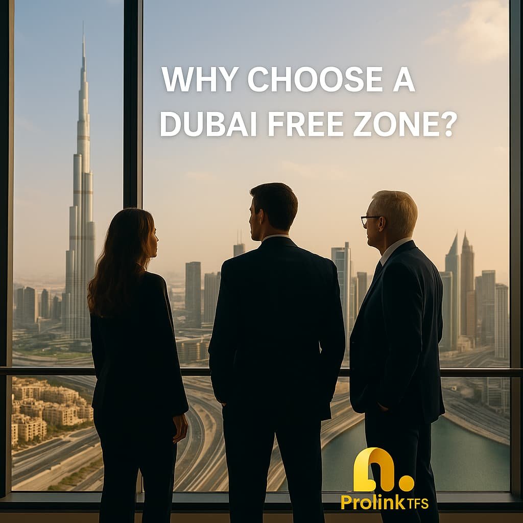 meydan vs ifza vs spc vs dmcc - Image of people in an office overlooking Dubai