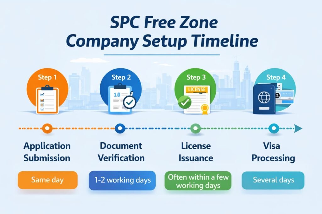 SPC Free Zone company setup timeline steps business license process